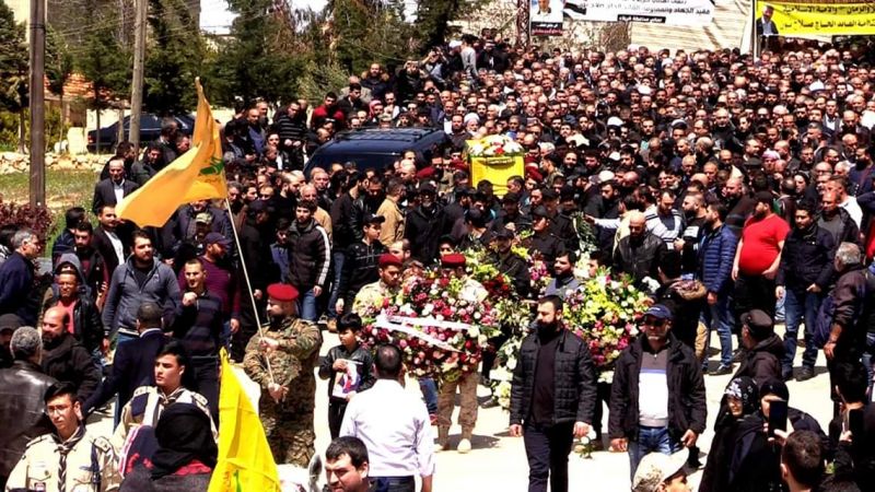 حزب الله وأهالي مدينة بعلبك شيعوا فقيد الجهاد والمقاومة صلاح نون